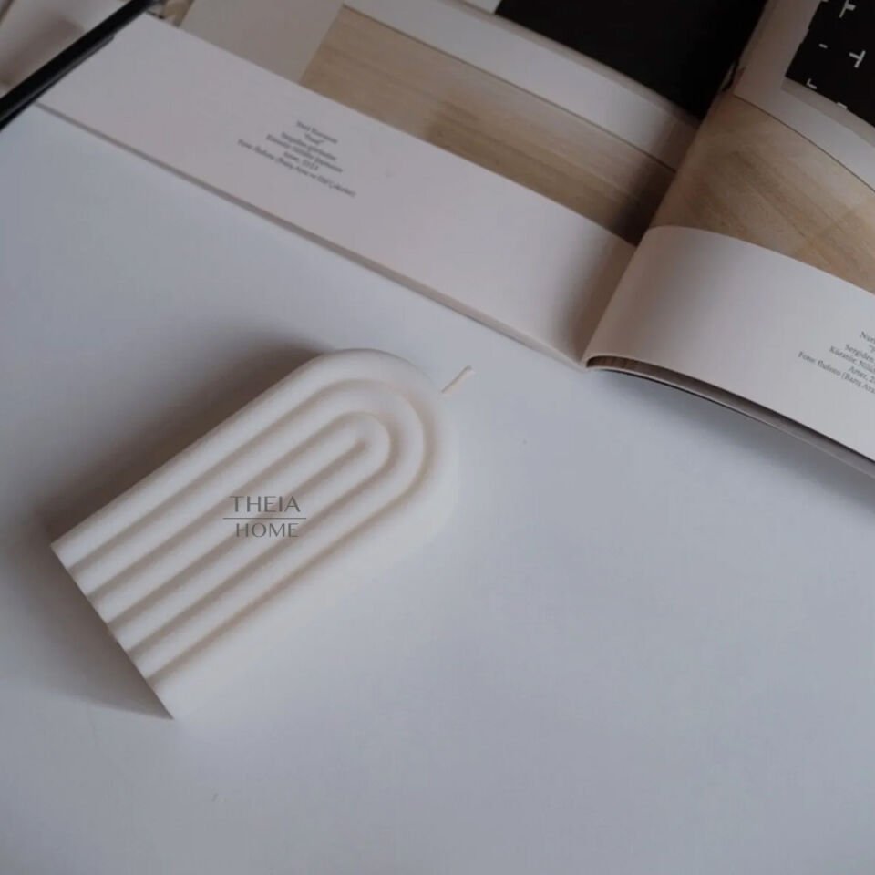 Gökkuşağı Model Soya Mum – Vanilya Kokulu