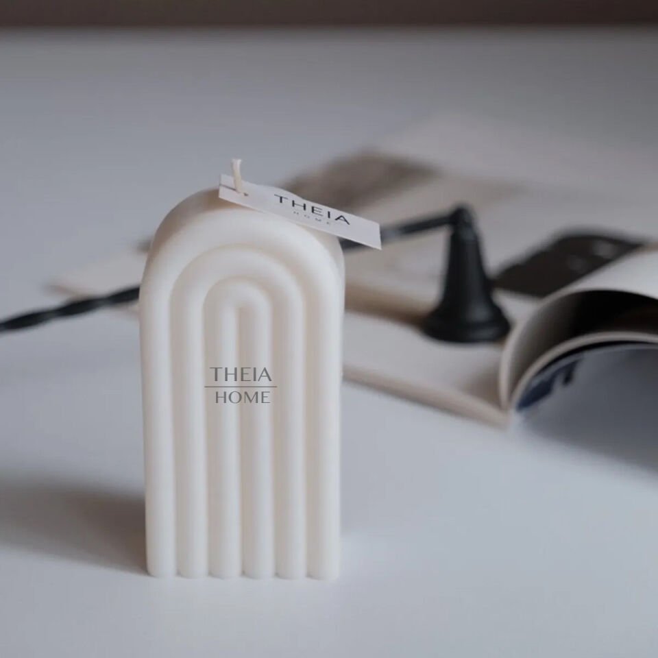 Gökkuşağı Model Soya Mum – Vanilya Kokulu