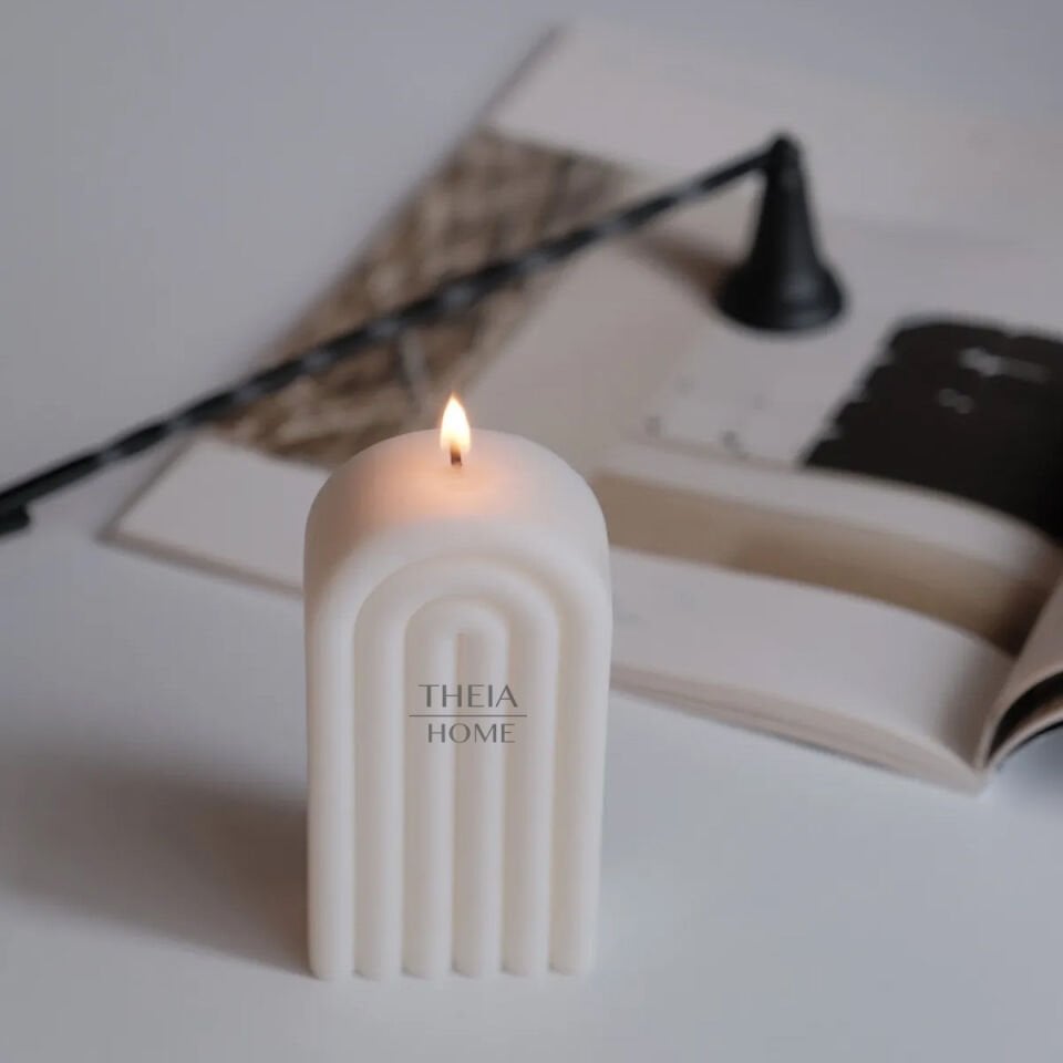 Gökkuşağı Model Soya Mum – Vanilya Kokulu