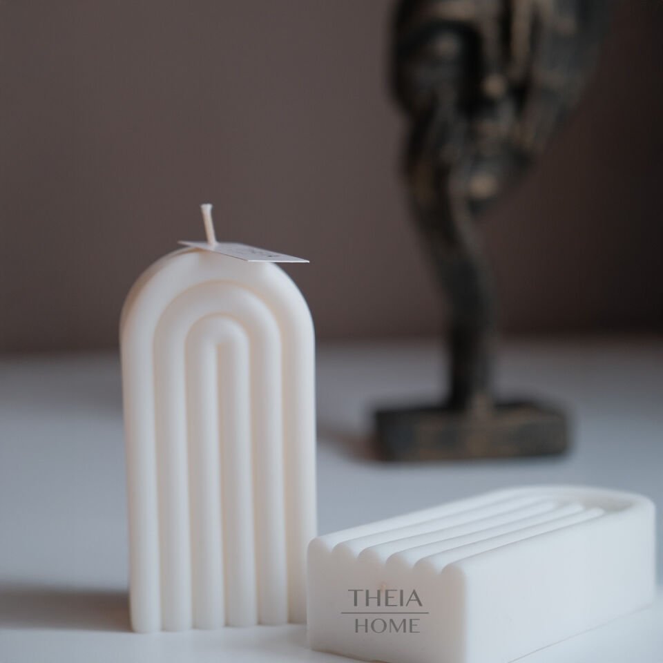 Gökkuşağı Model Soya Mum – Vanilya Kokulu