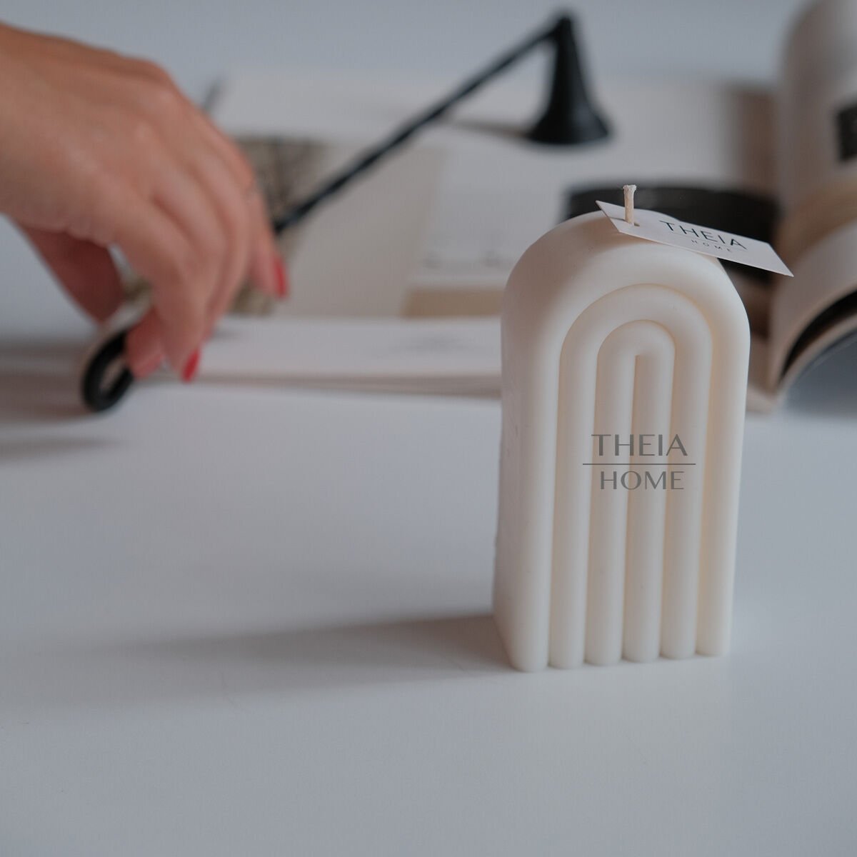 Gökkuşağı Model Soya Mum – Vanilya Kokulu