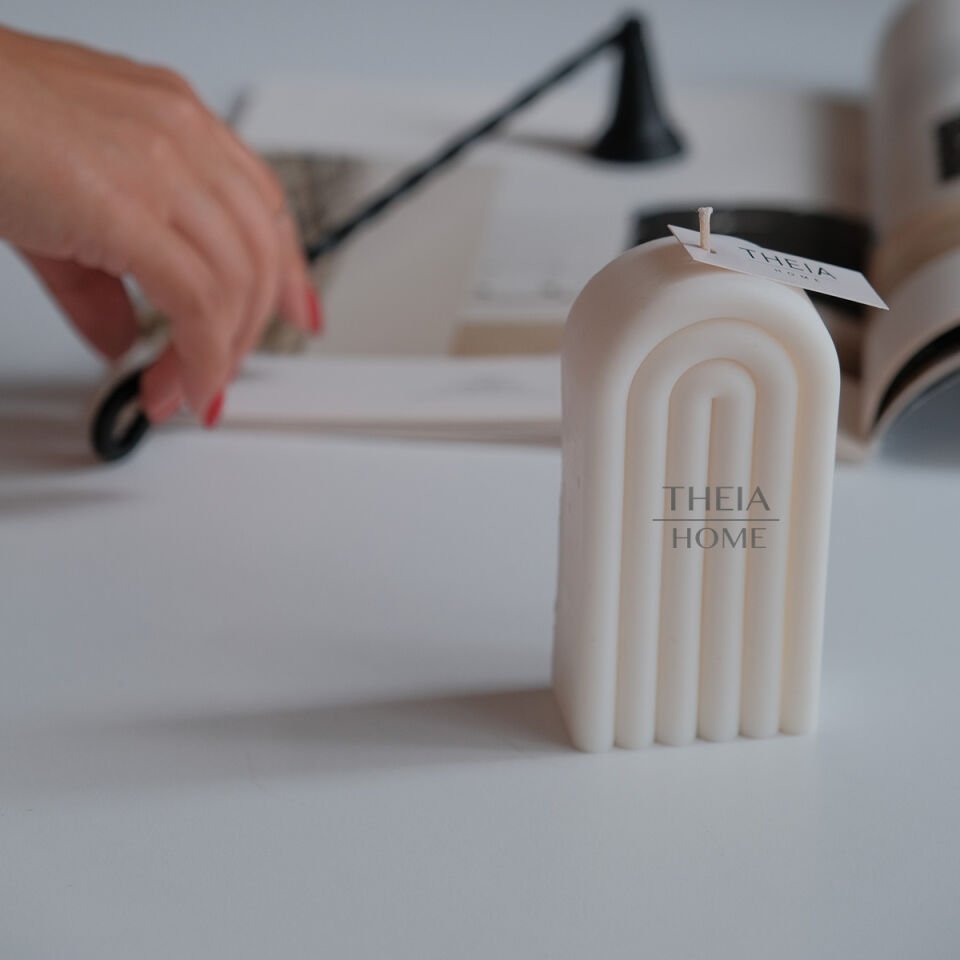 Gökkuşağı Model Soya Mum – Vanilya Kokulu