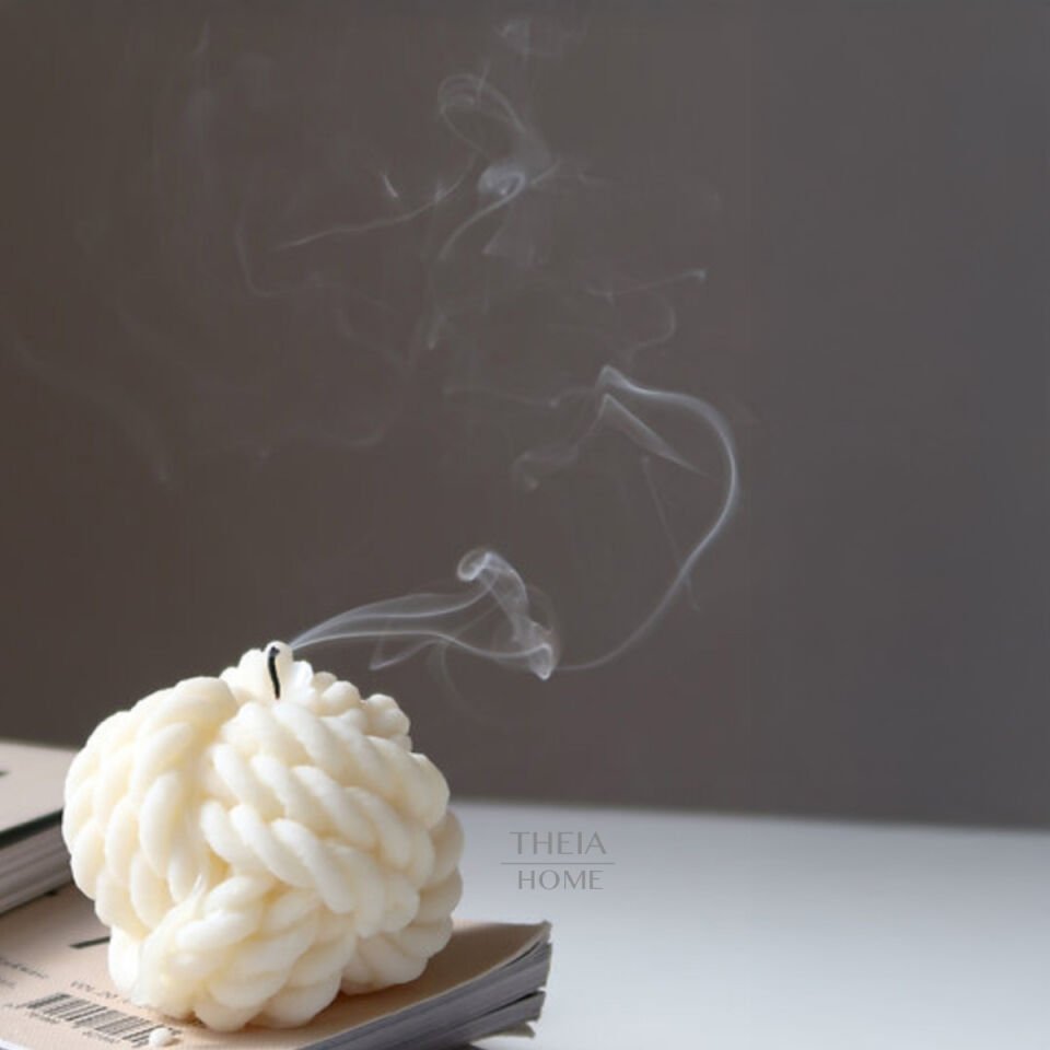 Örgü Model Vegan ve Vanilya Kokulu Soya Mum