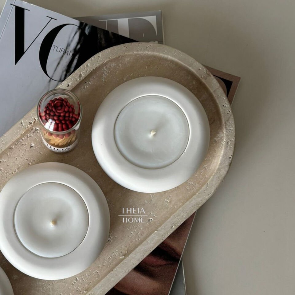 3’lü Yuvarlak Model Vegan Soyawax Mum