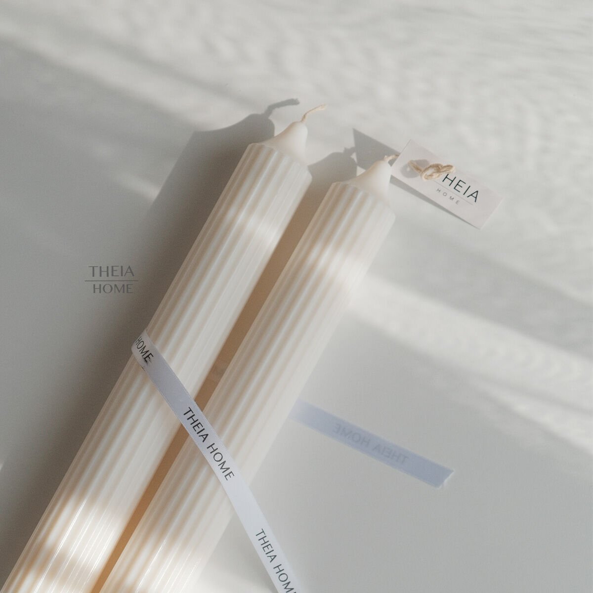 Kalın Sütun Model 2’li Soya Mum Seti (Standart Şamdanlara Uygun Değildir)