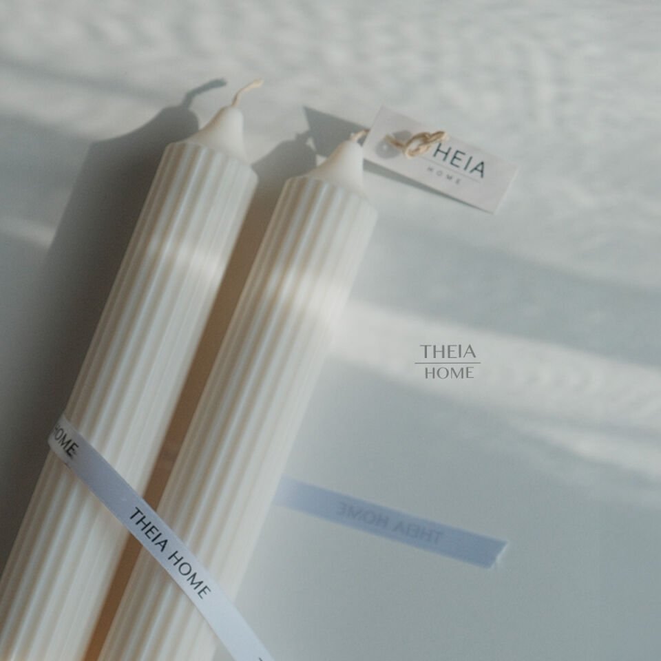 Kalın Sütun Model 2’li Soya Mum Seti (Standart Şamdanlara Uygun Değildir)