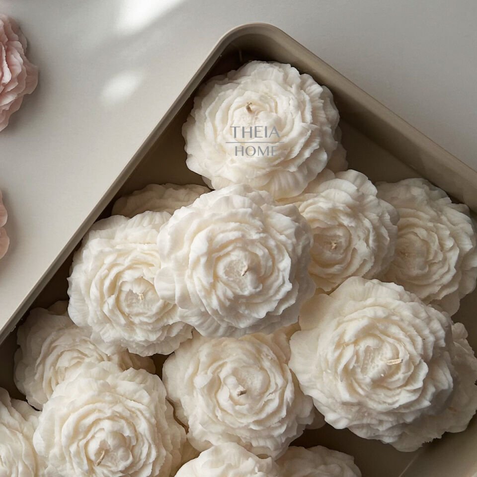 Şakayık Model Soya Mum – Vanilya Kokulu