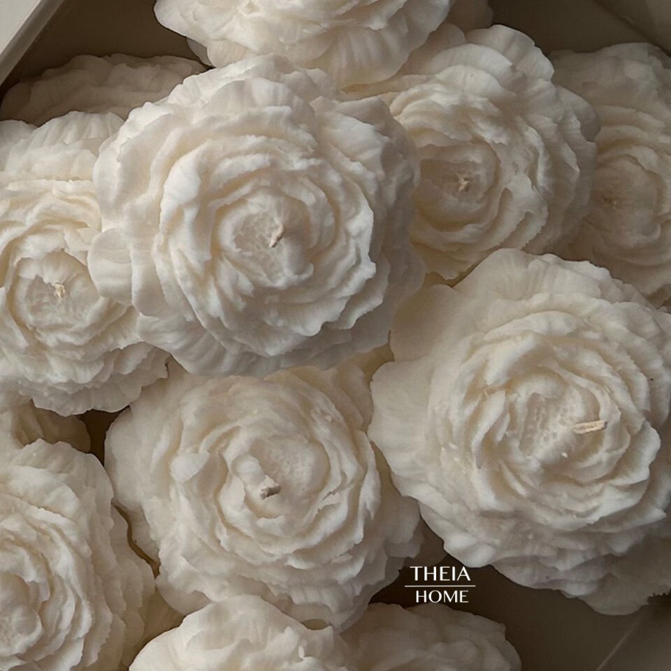 Şakayık Model Soya Mum – Vanilya Kokulu