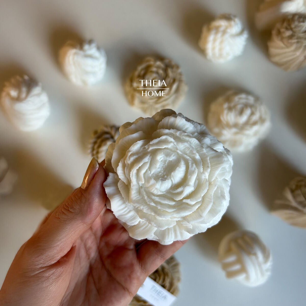 Şakayık Model Soya Mum – Vanilya Kokulu