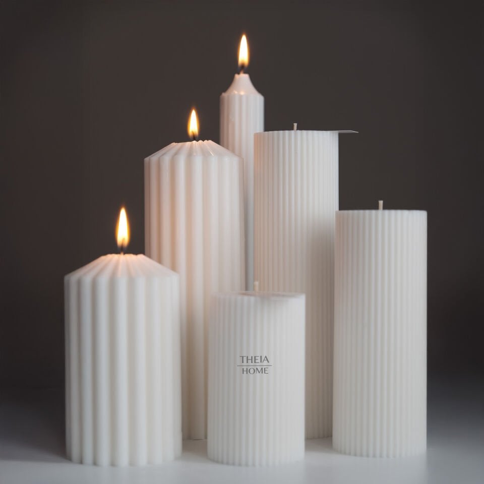 Sütun ve Blok Model 6'lı Soya Mum Set