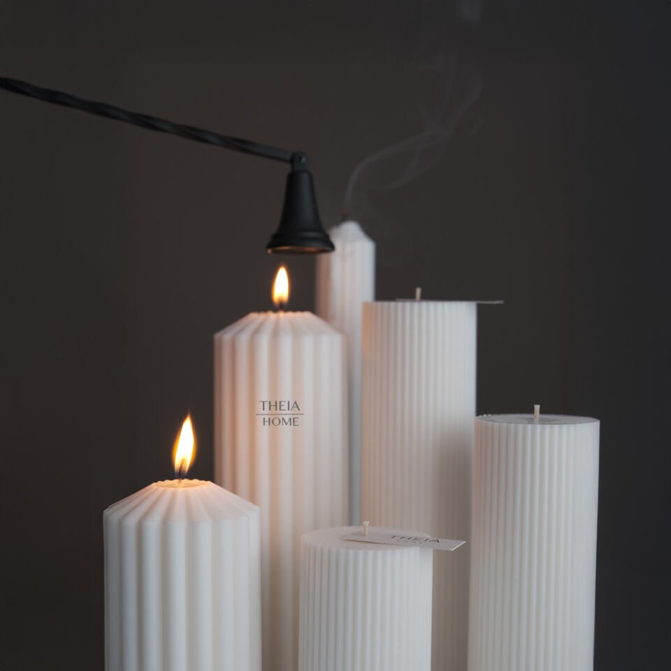 Sütun ve Blok Model 6'lı Soya Mum Set