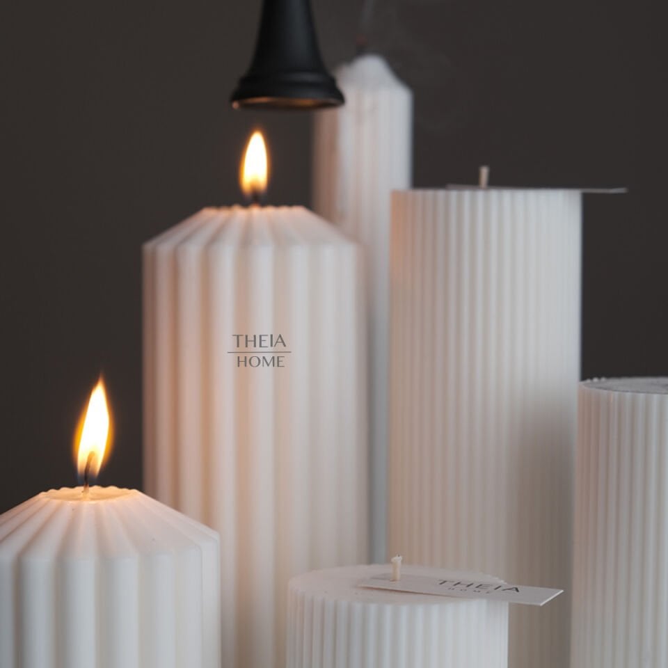 Sütun ve Blok Model 6'lı Soya Mum Set