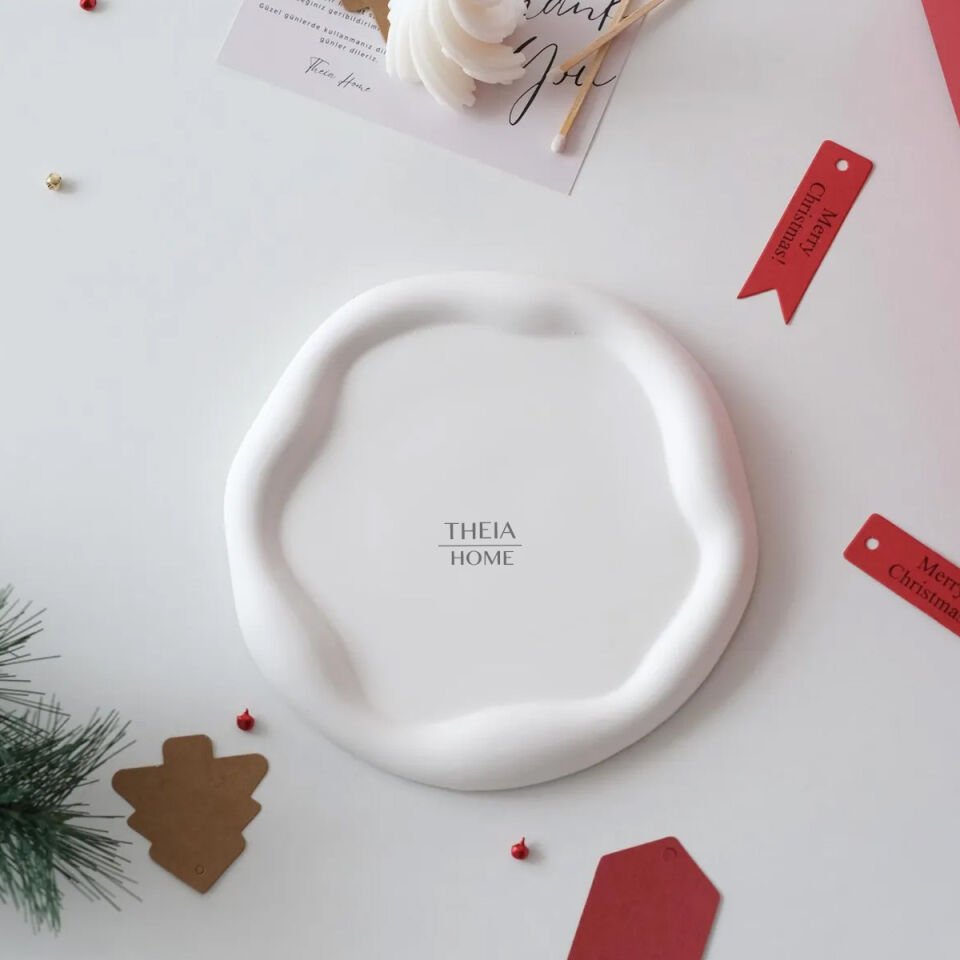 Bulut Yuvarlak Model Dekoratif Tabak