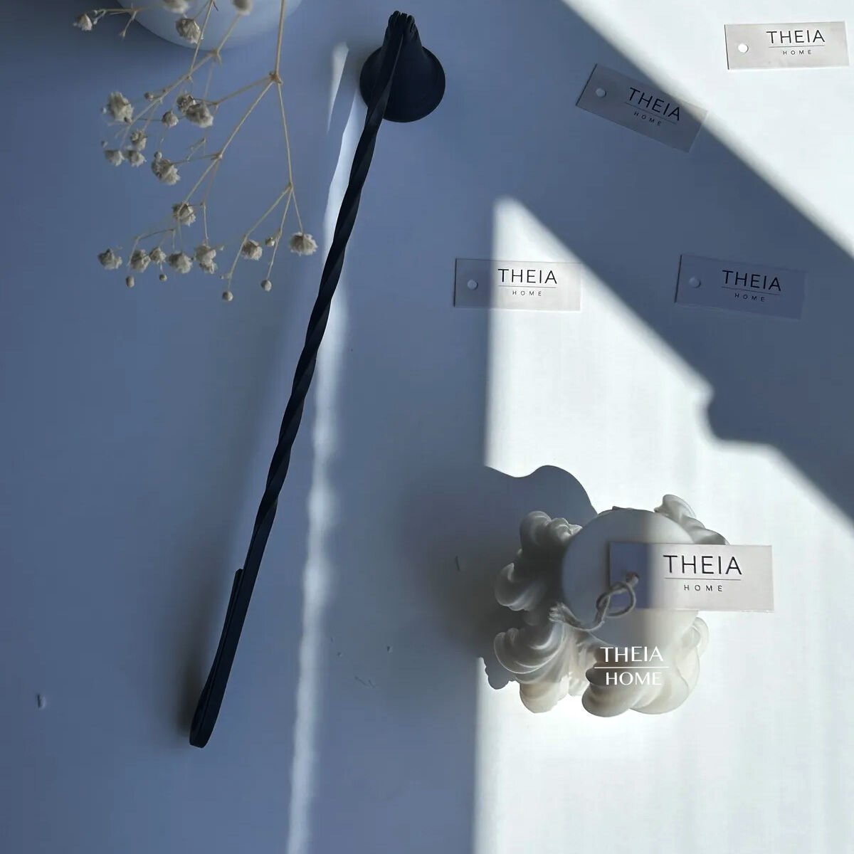 Dalgalı Model Vanilya Kokulu Soya Mum Doğal Renk