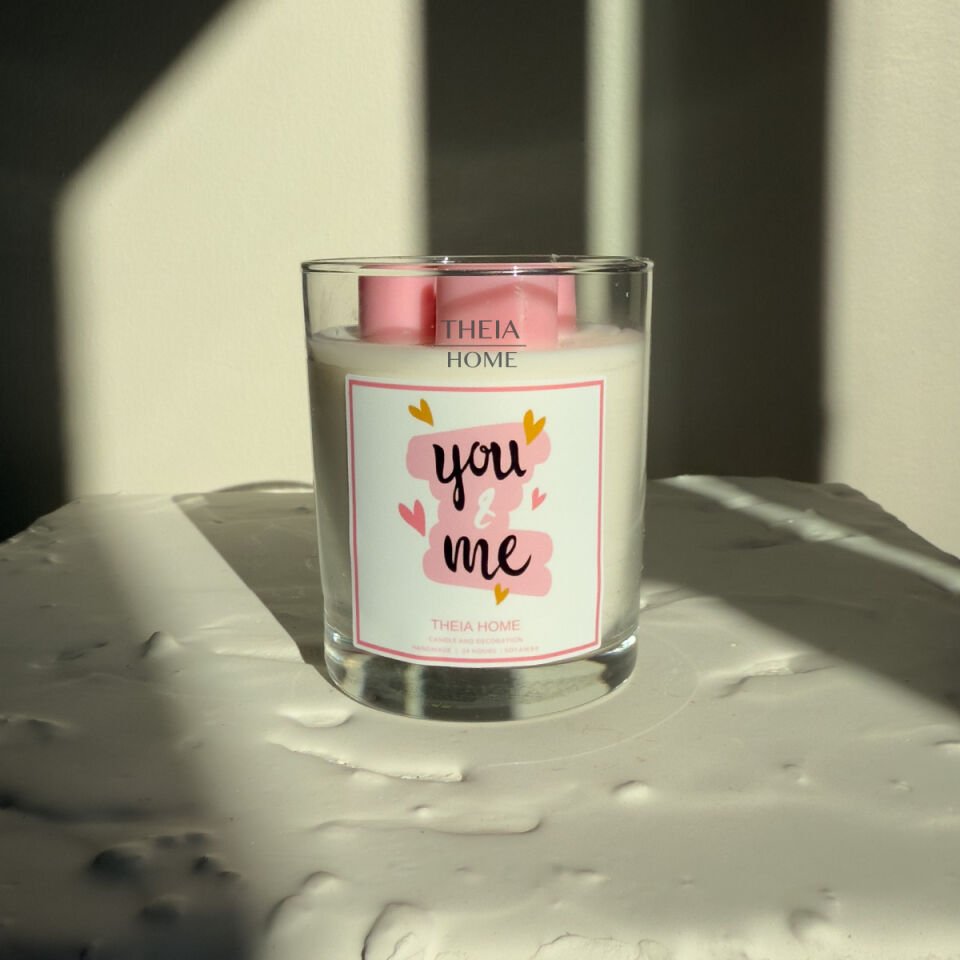 You & Me Cam Bardak Soya Mum Mantar Kapak