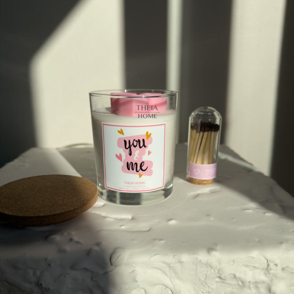 You & Me Cam Bardak Soya Mum Mantar Kapak